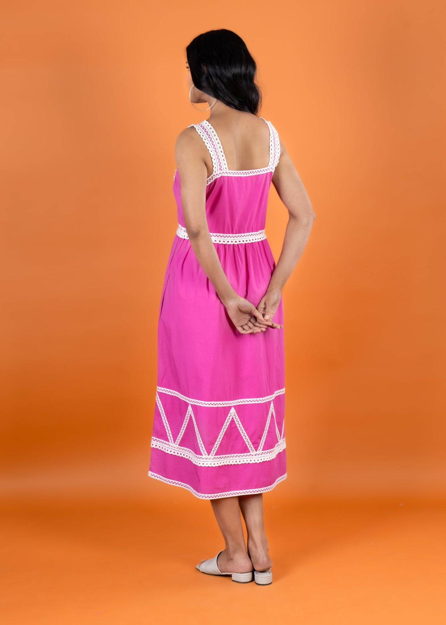 Poplin Strap Lace Dress