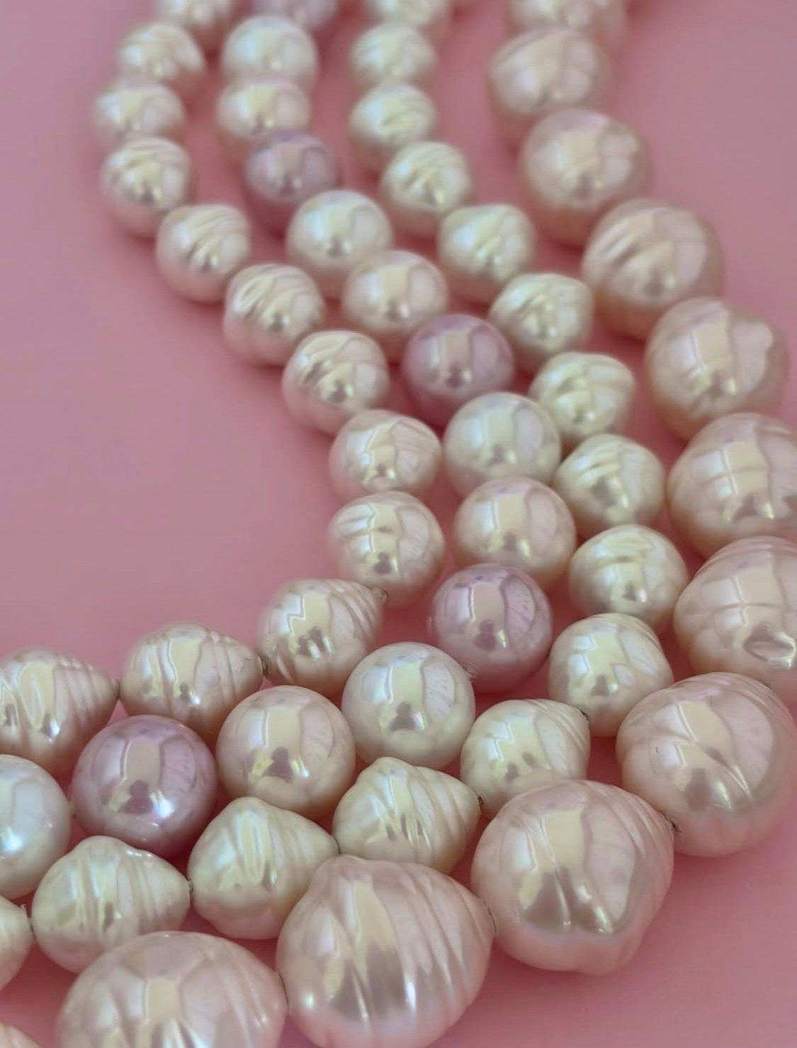 Firucci XL Baroque Pearl Necklace Ivory