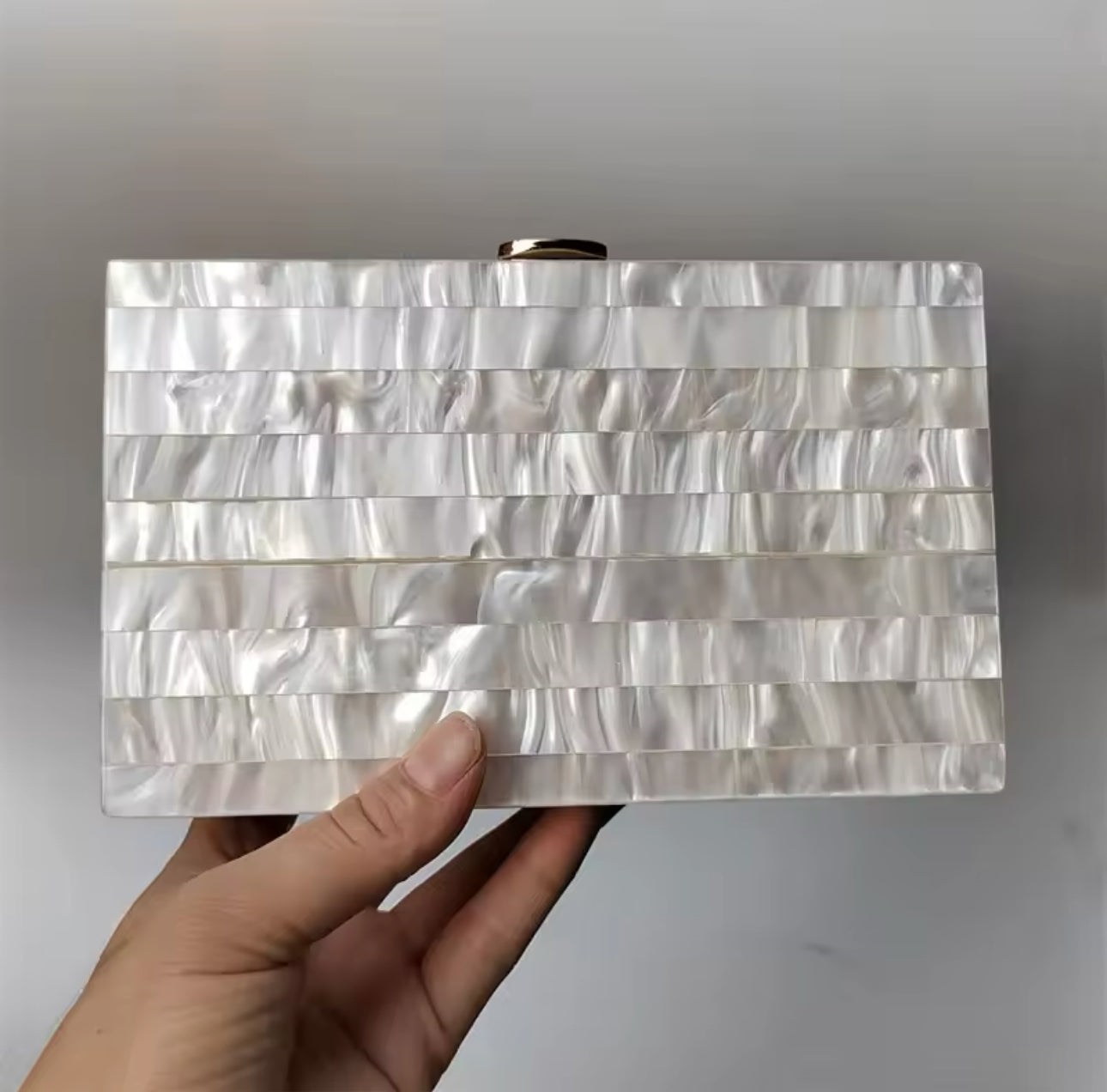 Pearlescent Acrylic Clutch