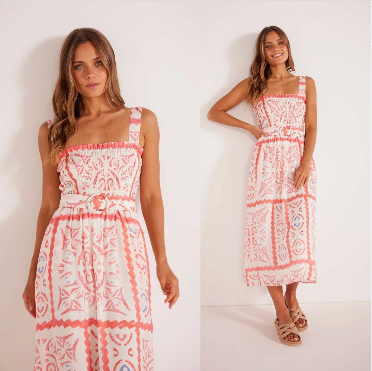 Lolani Shirred Dress Sz XXL/16 60%OFF