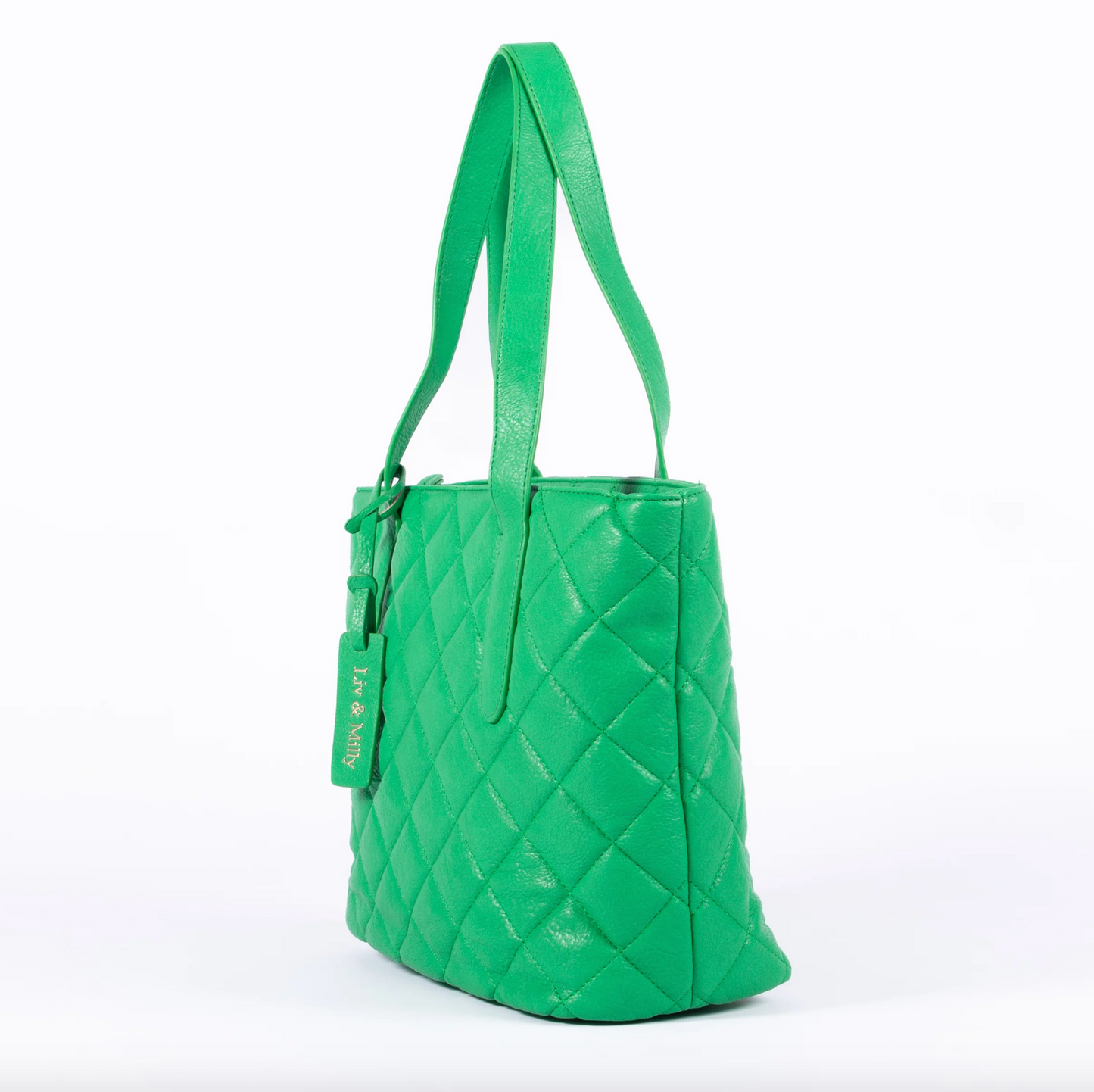 Remi Quilted Tote Green