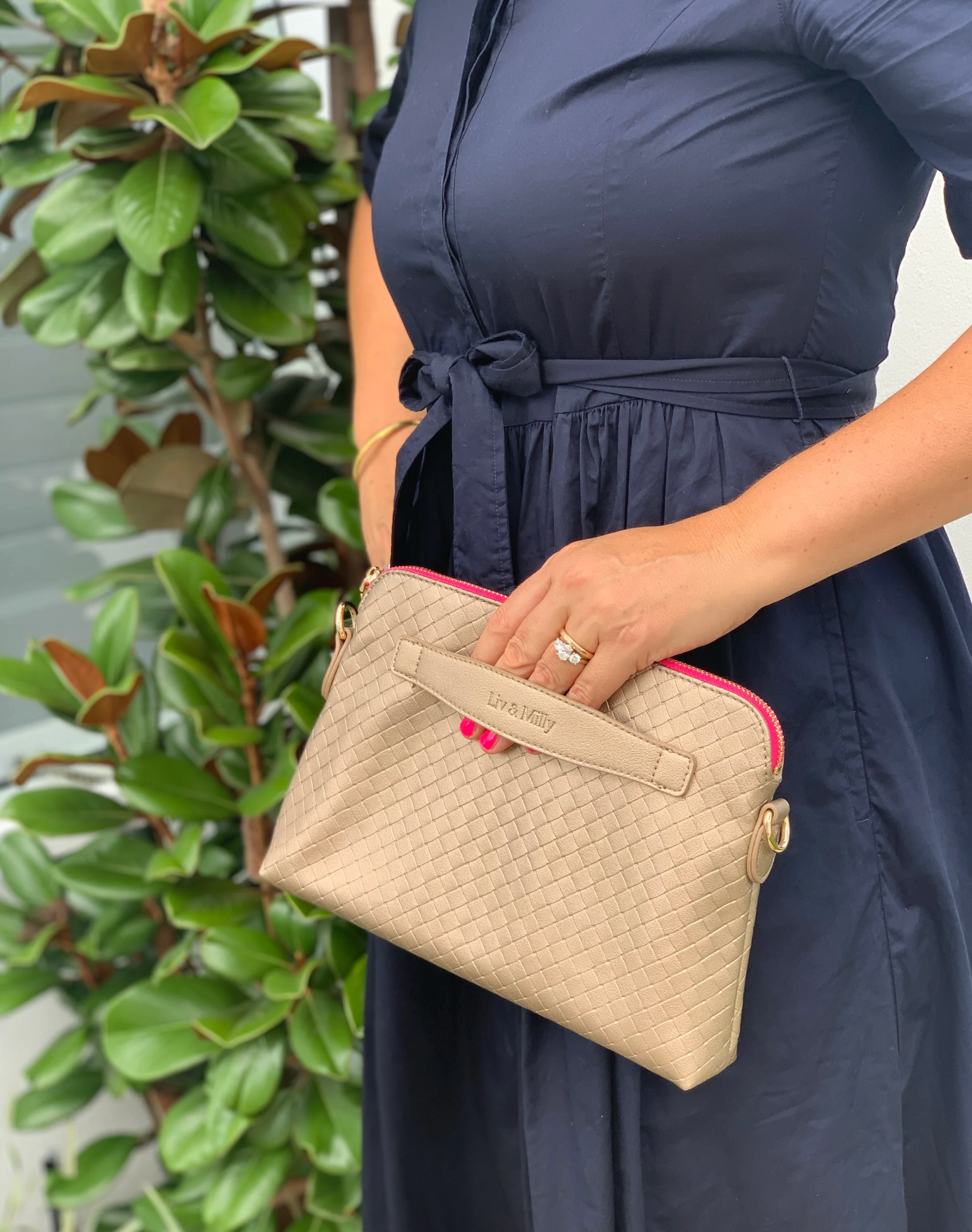 Lucille Cross Body Bag in Metallic Gold