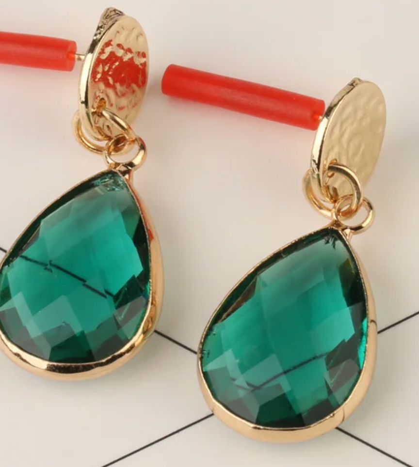 Teardrop Crystaline Drop Earring