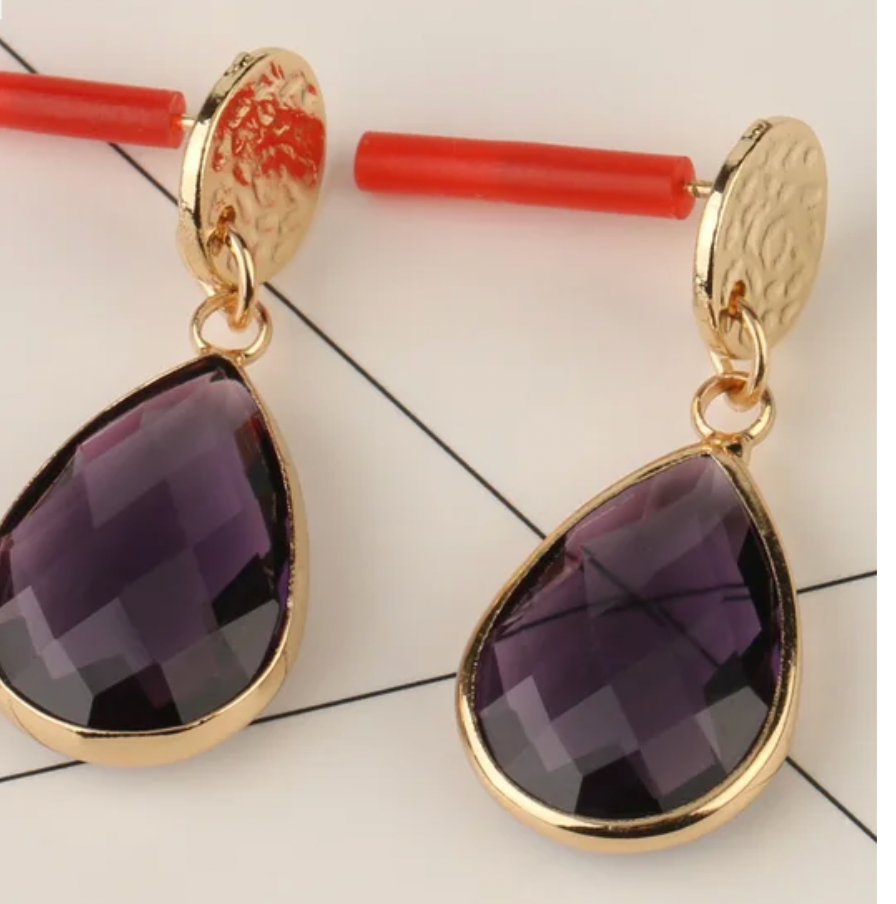 Teardrop Crystaline Drop Earring