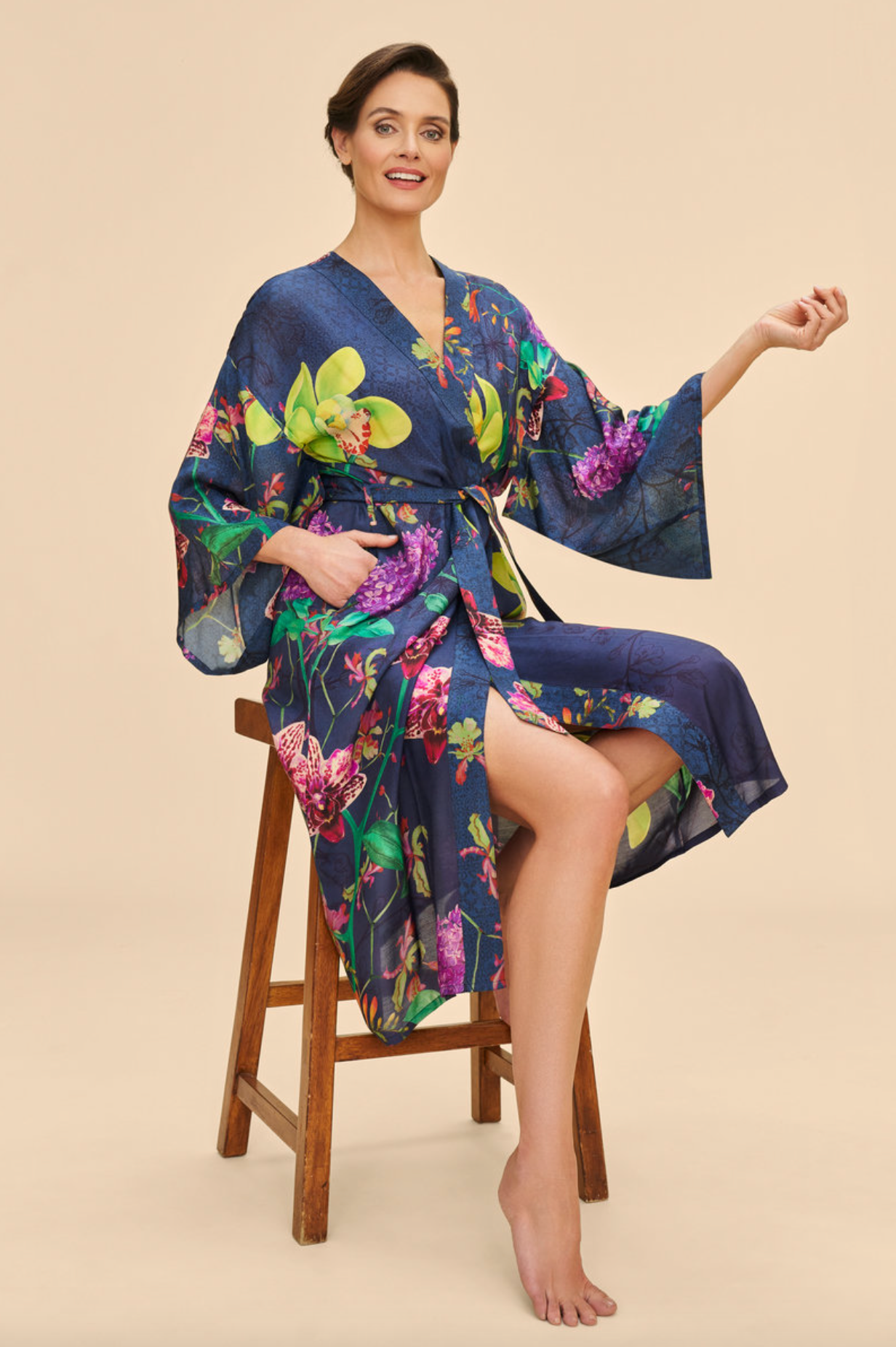 Kimono Gown in Exotic Evening