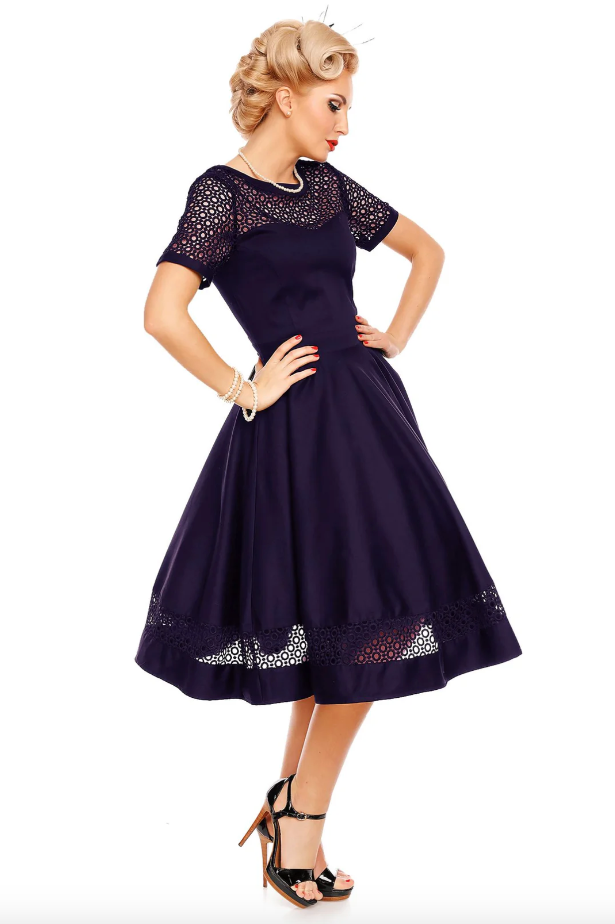 Terese Lace Sleeve Dress
