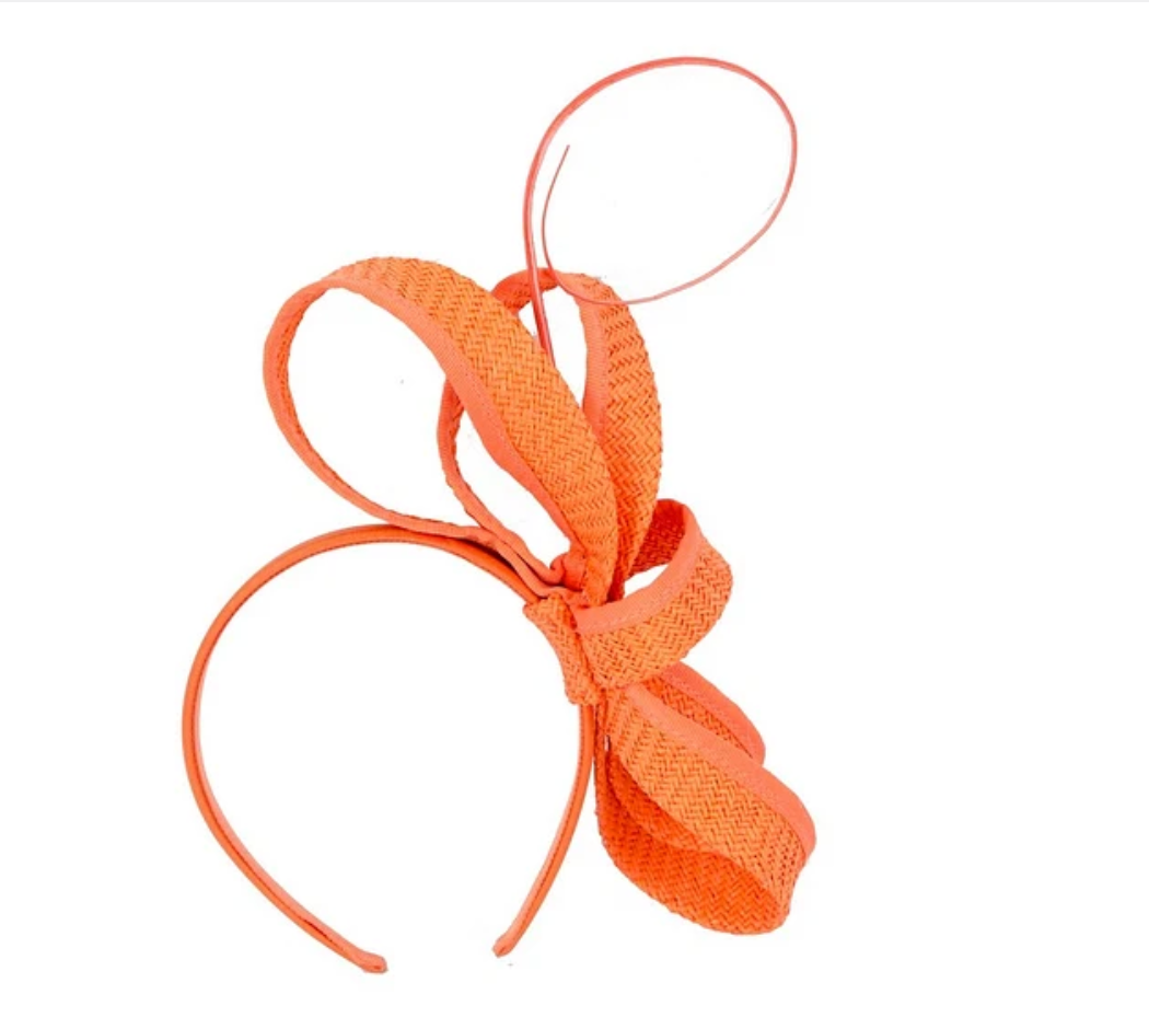 Orange Racing Fascinator