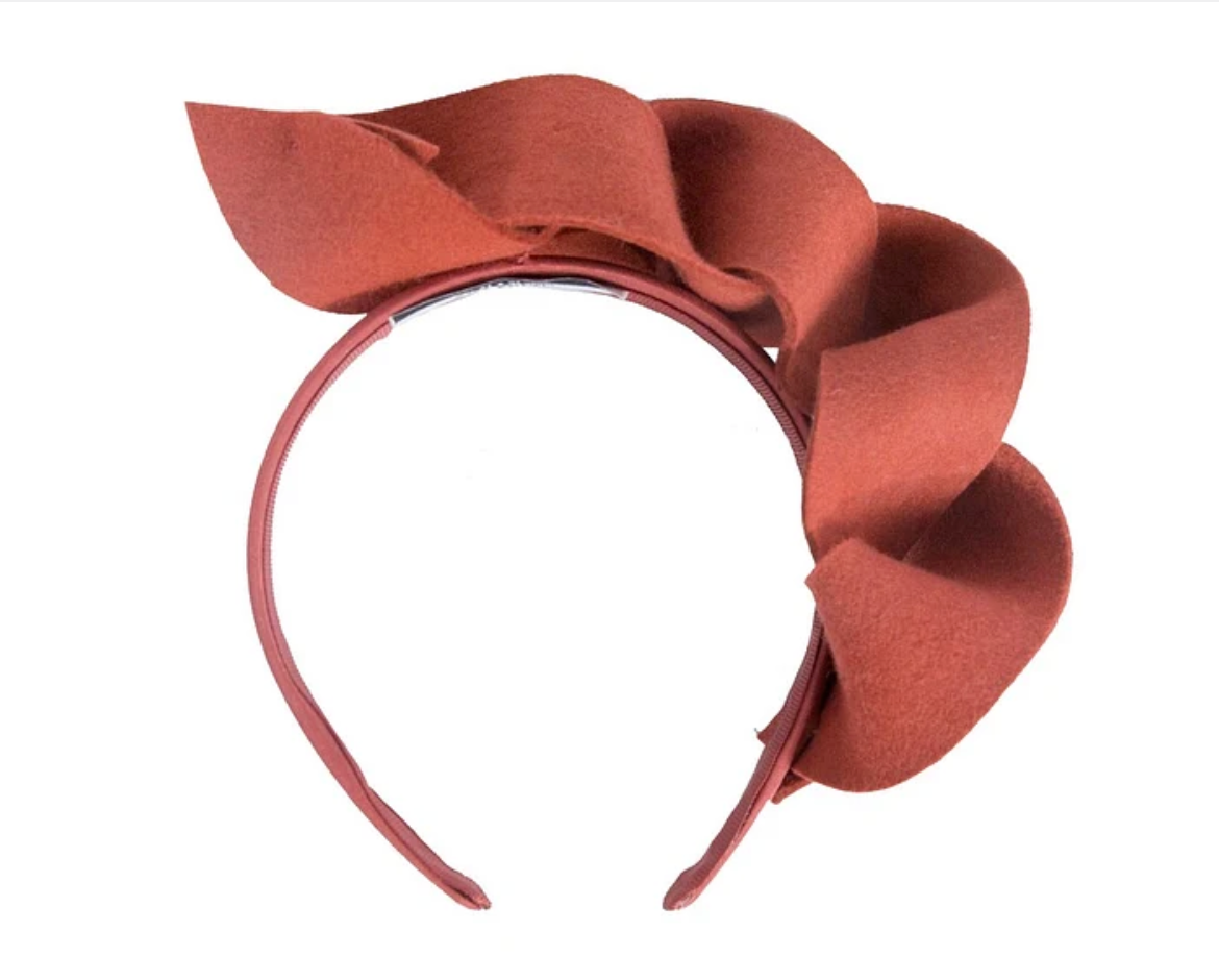 Spiral Felt Fascinator Rust