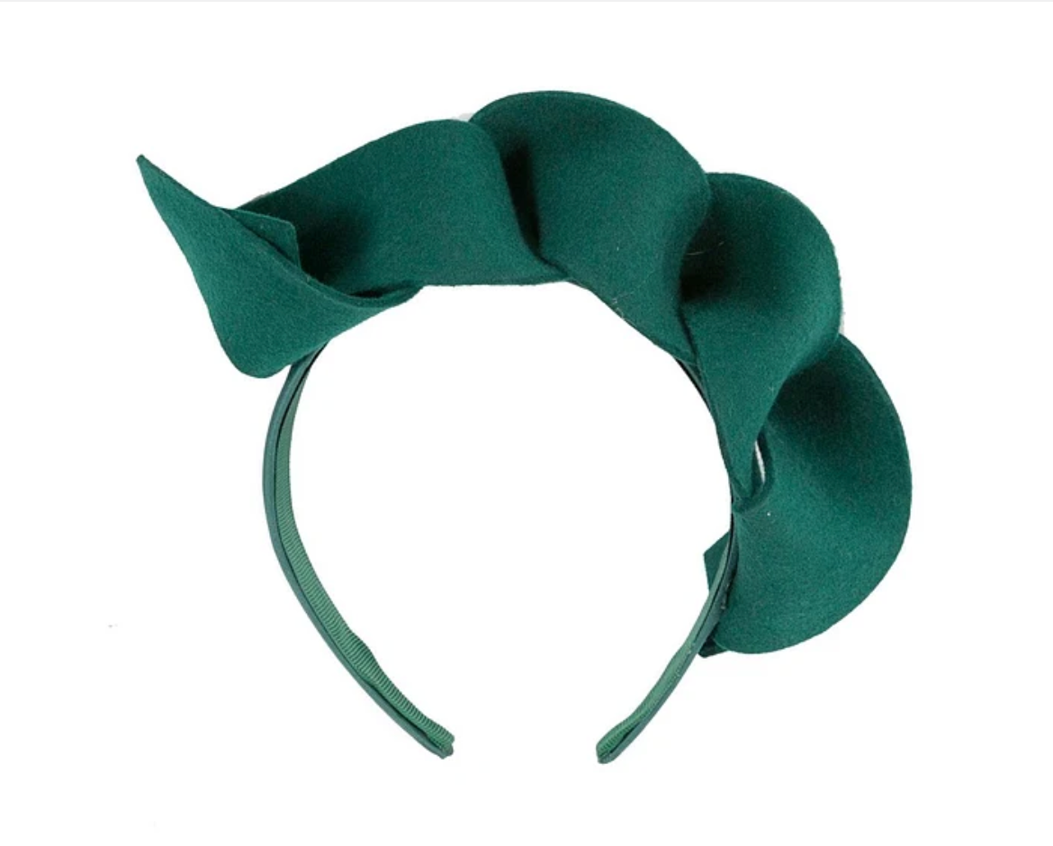 Spiral Felt Fascinator Green