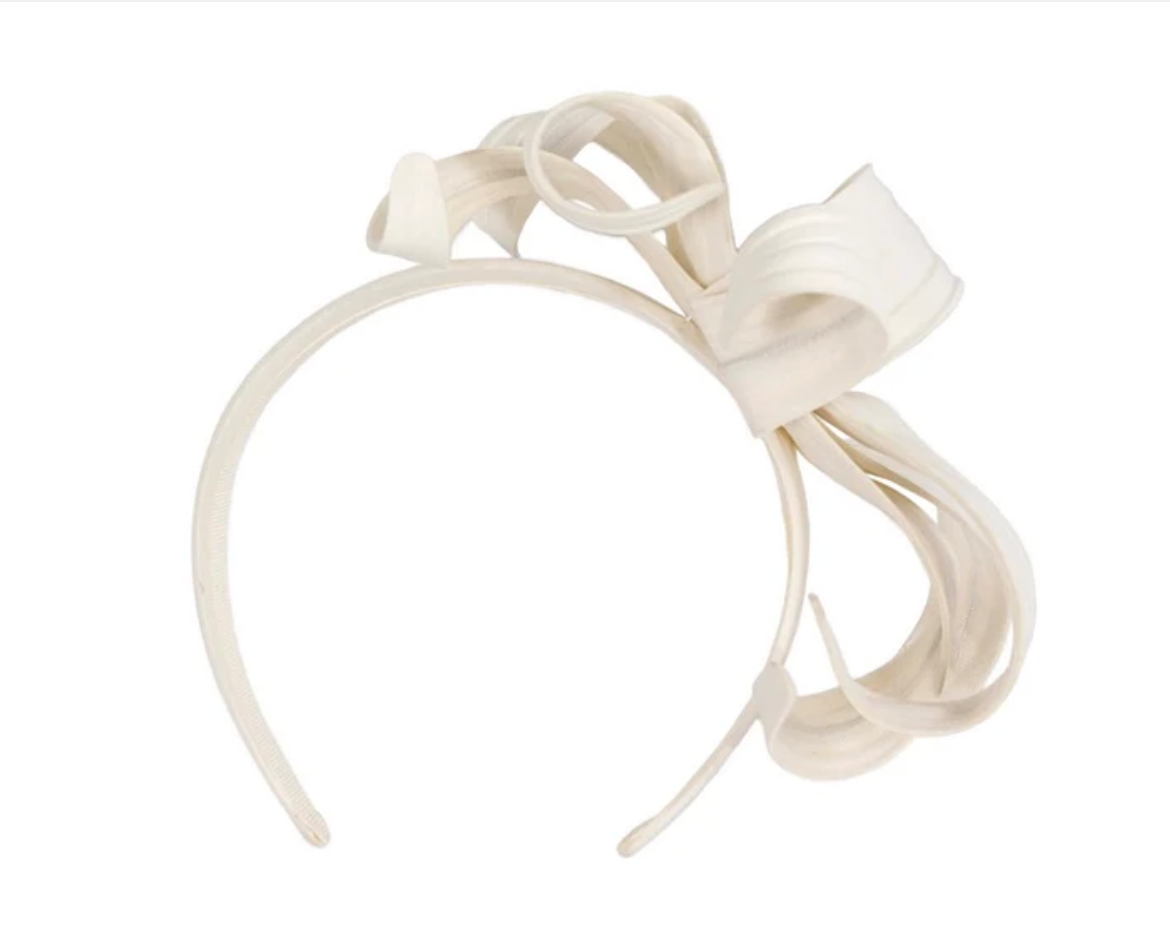 Stylish Bow Fascinator Cream