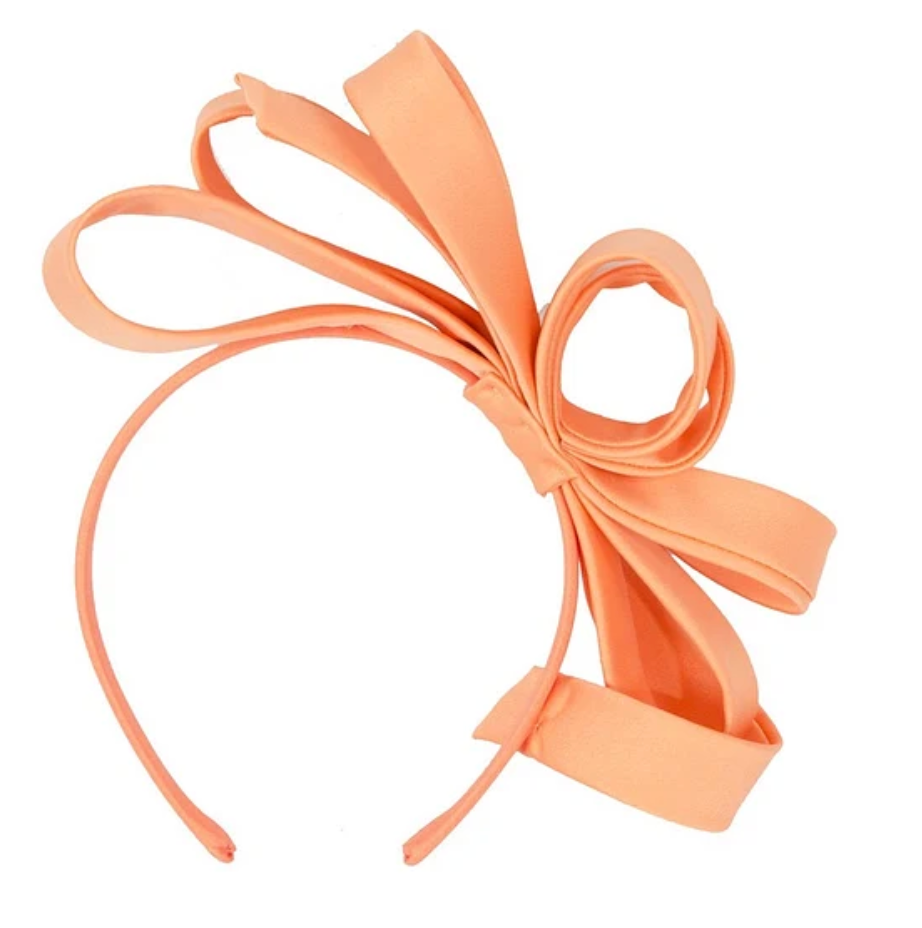 Orange Satin Bow Fascinator