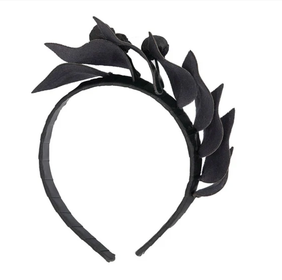 Black Leather Racing Fascinator