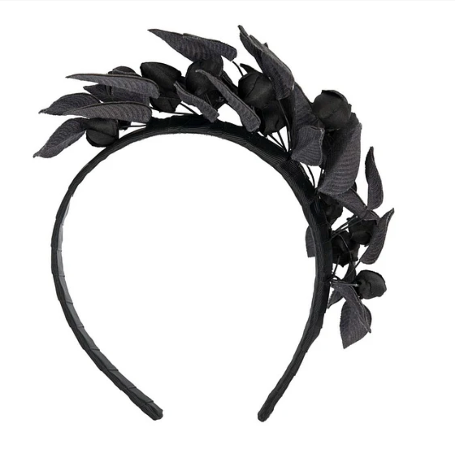 Leather Racing Fascinator Black