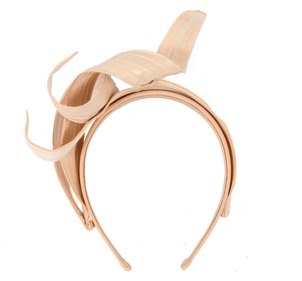 Nude Leather Fascinator