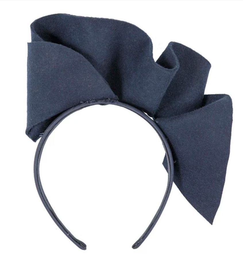 Navy Felt Fascinator