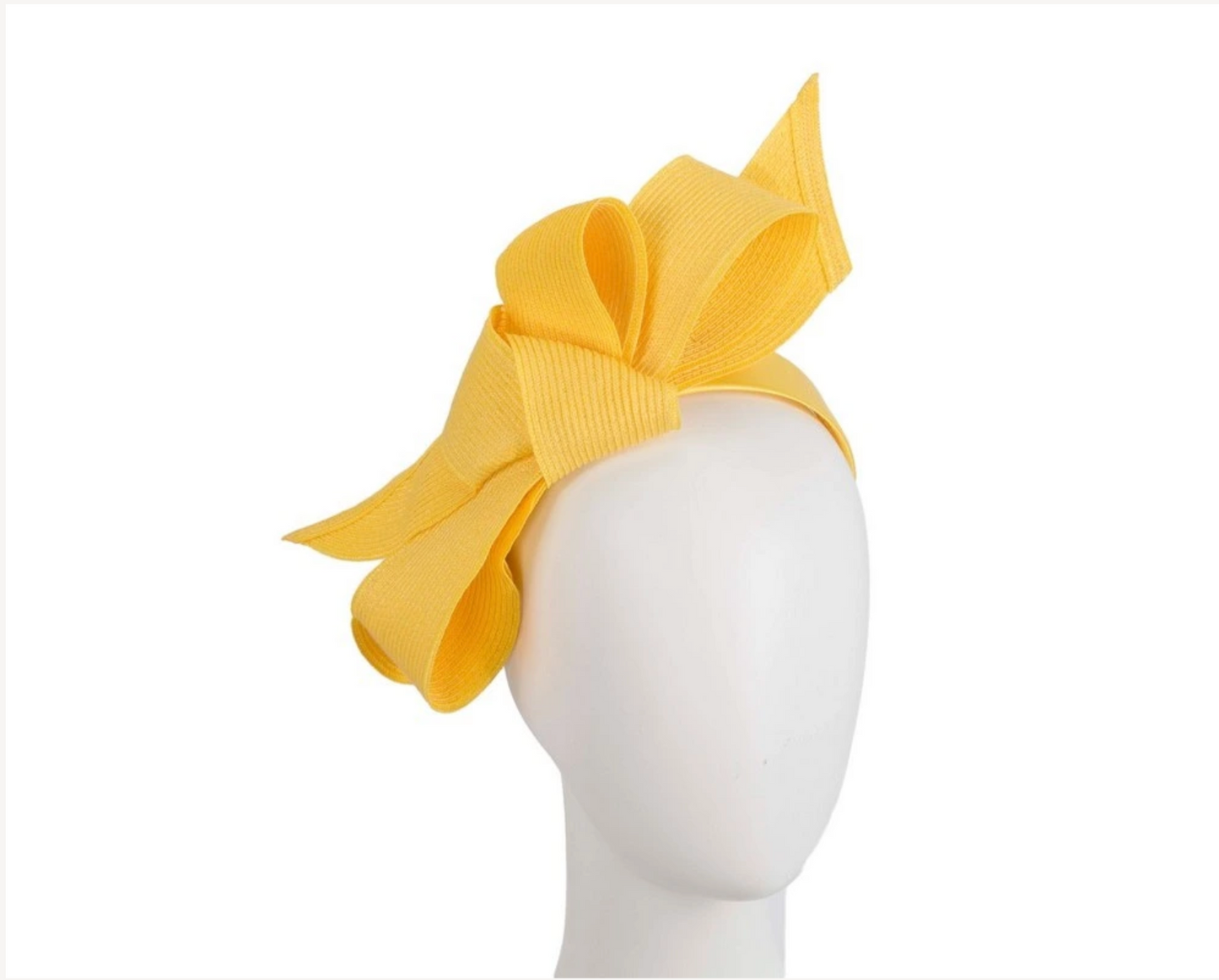 Large Mustard Bow Fascinator