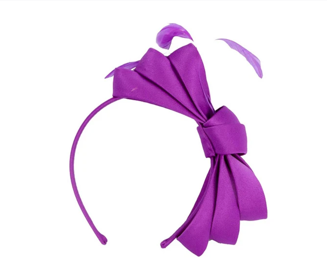 Purple Bow Racing Fascinator