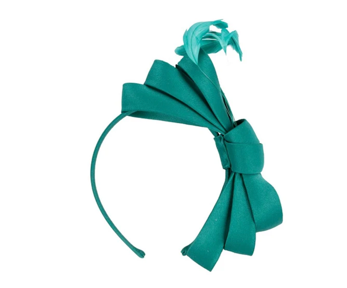 Teal Bow Fascinator