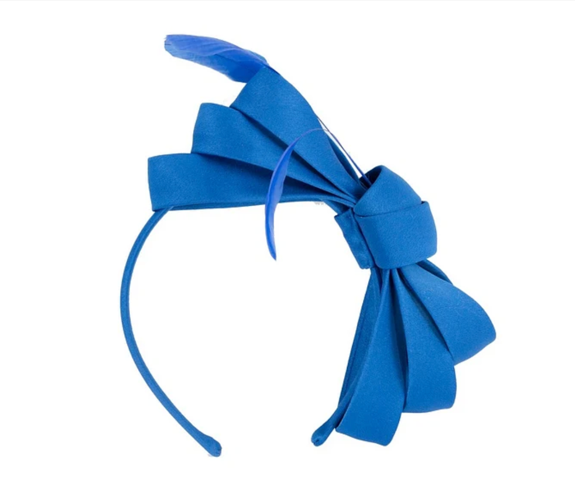 Royal Blue Bow Fascinator