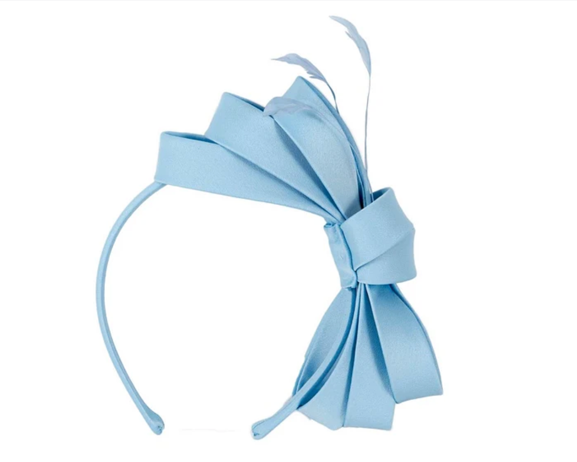 Light Blue Bow Fascinator