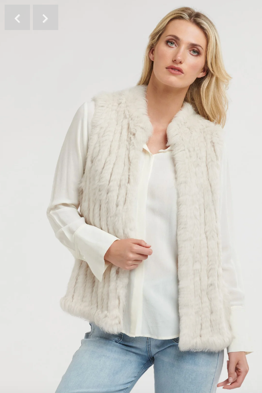 Fur Vest Chalk