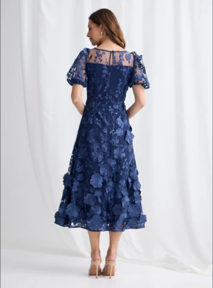 Lizzie Midi Dress Navy