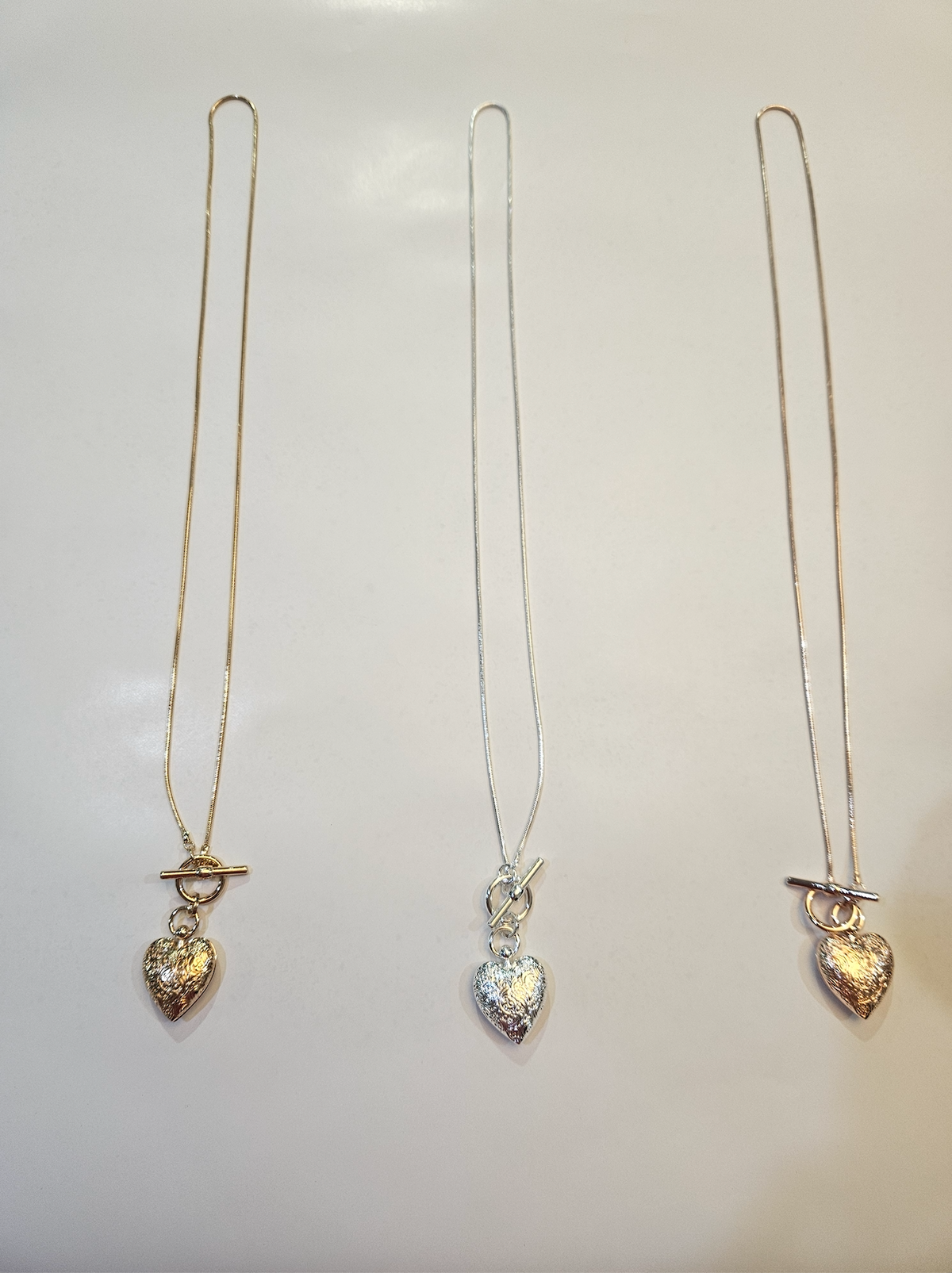 Engraved Heart Pendant Necklace