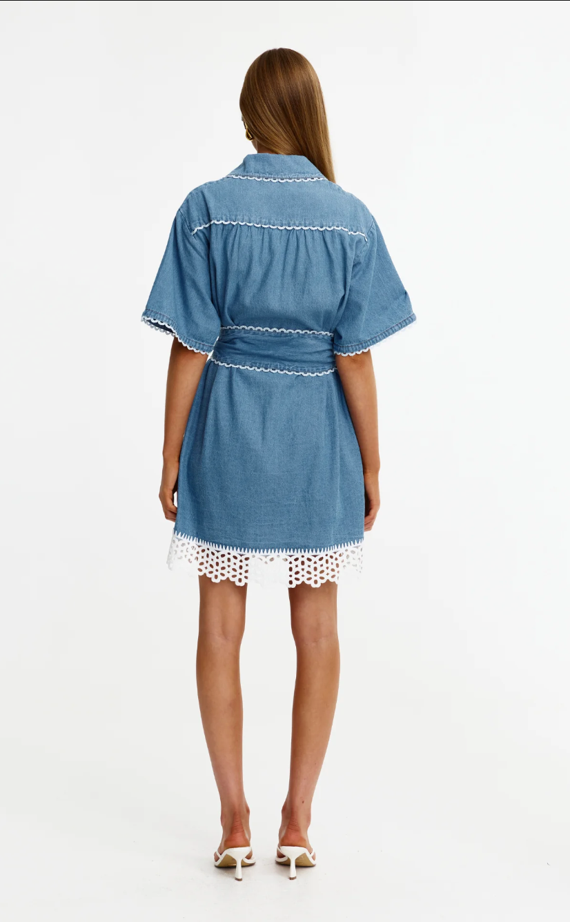 Sierra Mini Dress Vintage Denim