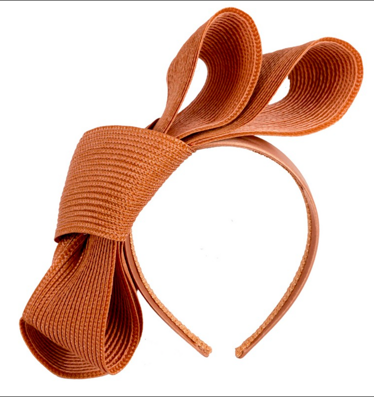 Double Bow Fascinator Rust