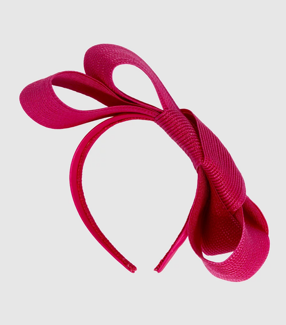 Double Bow Fascinator Fuchsia