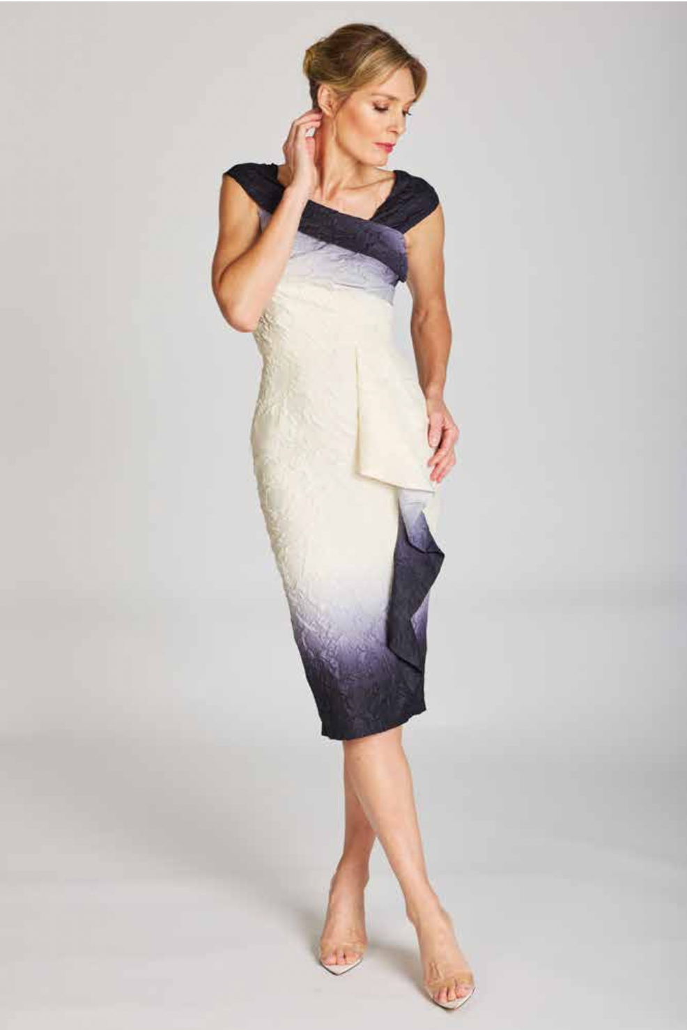 Stylish Moves Dress Navy/White 60%OFF