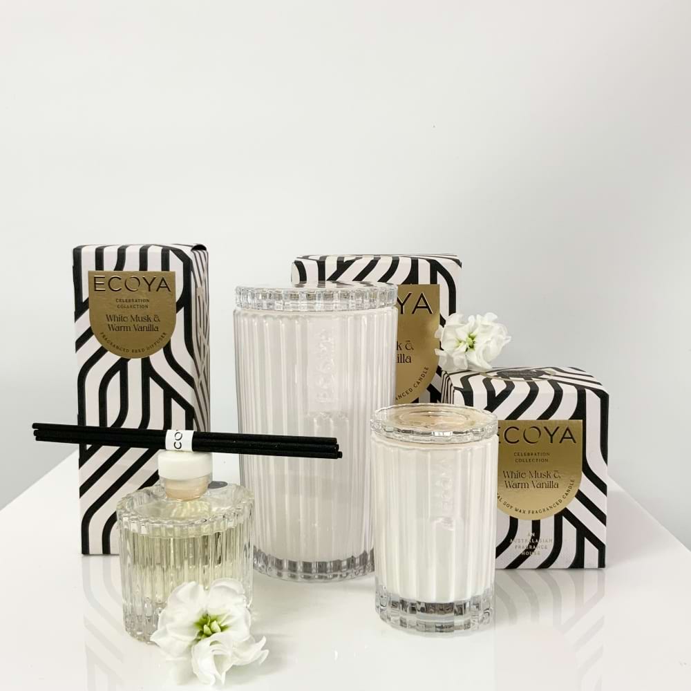 Ecoya 'Celebration' Mini Diffuser-Musk & Vanilla 50ml