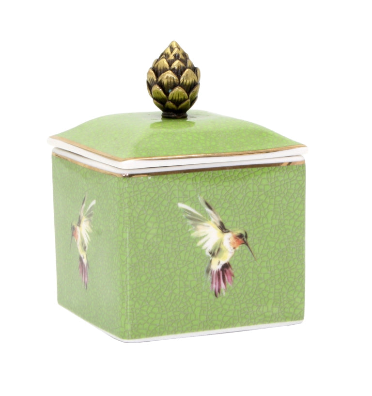 Oiseaux Trinket Dish W Brass Motif