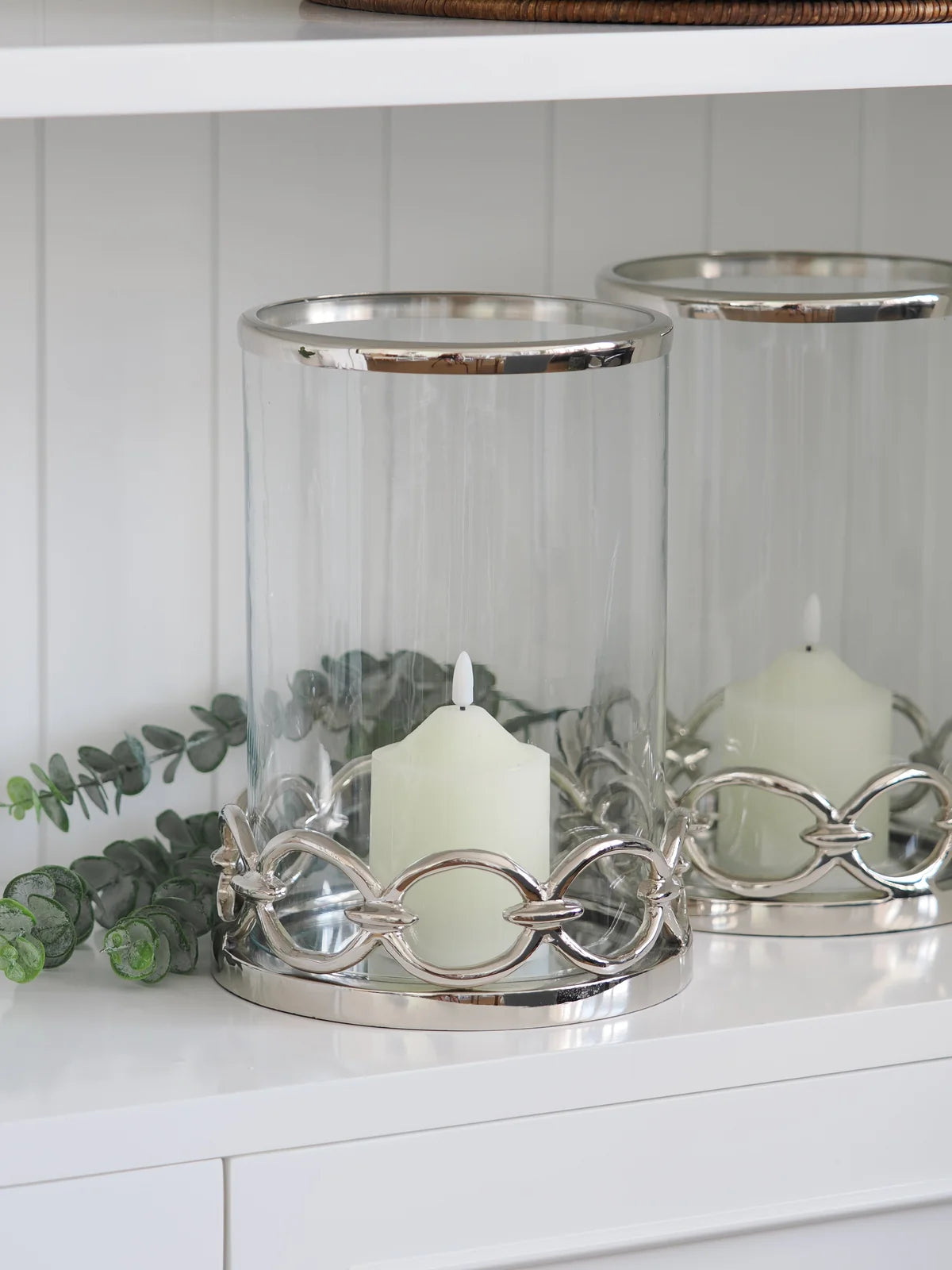 Horse Bit Lanterns- Silver