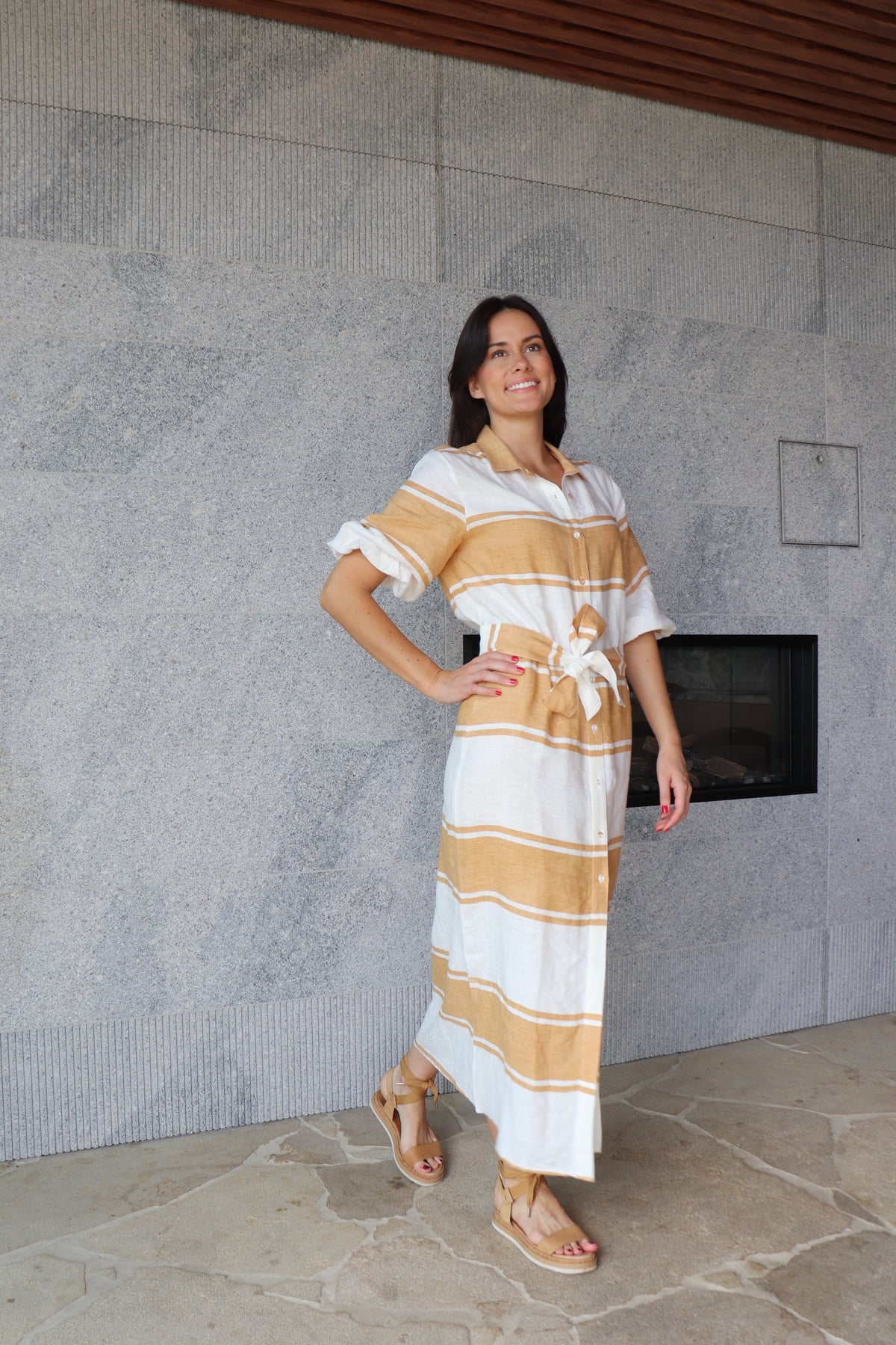 Mia Shirt Dress Mustard