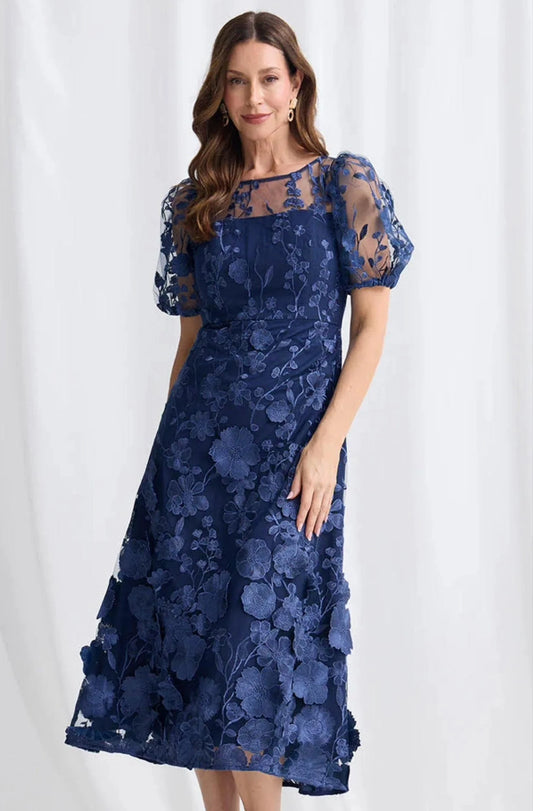 Lizzie Midi Dress Navy