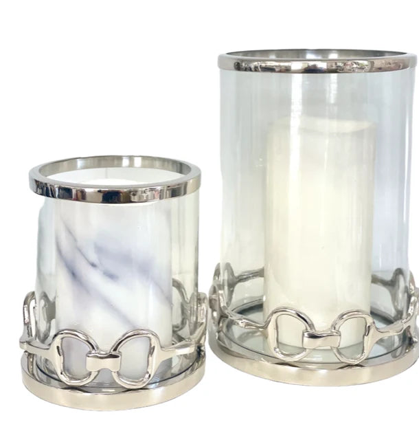 Horse Bit Lanterns- Silver
