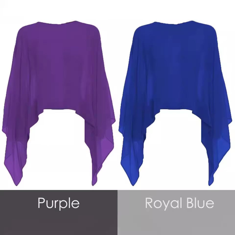 Chiffon Cape- Asst Colors