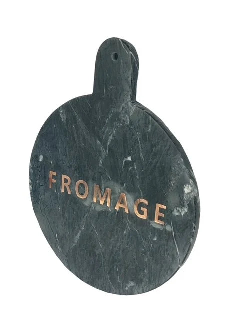 BLACK MARBLE CHEESE "FROMAGE" BOARD