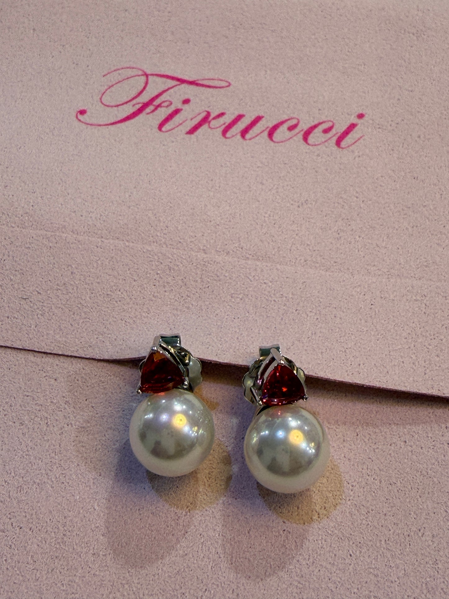 Firucci Pearl & Pink Crystal Drop