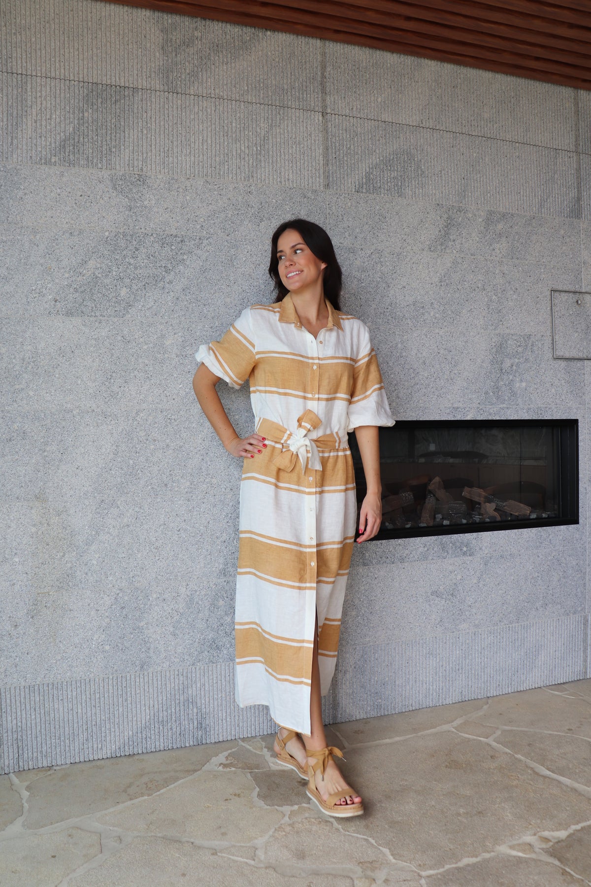 Mia Shirt Dress Mustard