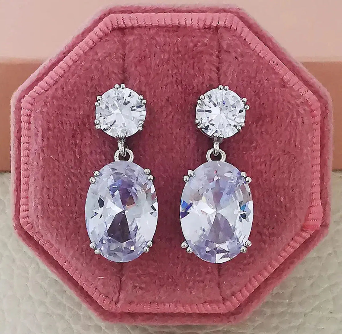 Vintage design White Zirc Drop Earrings