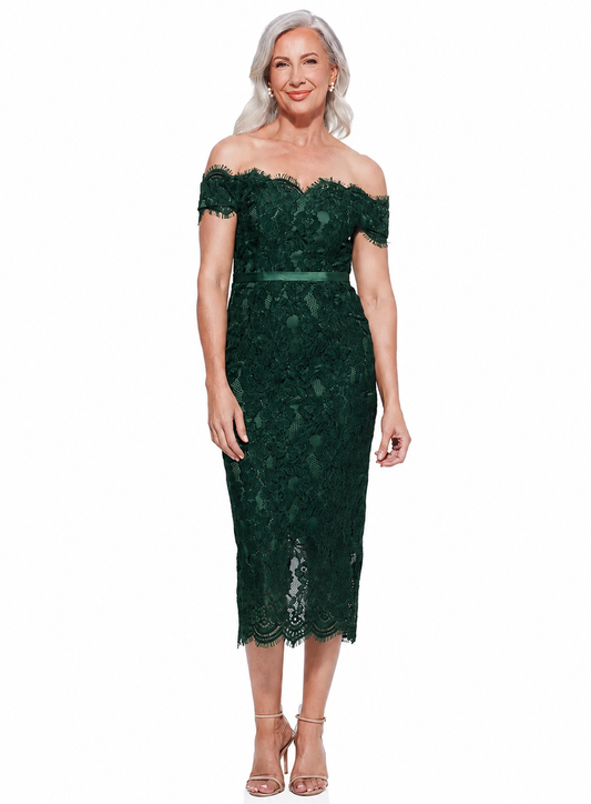 Marigold Lace Midi Emerald