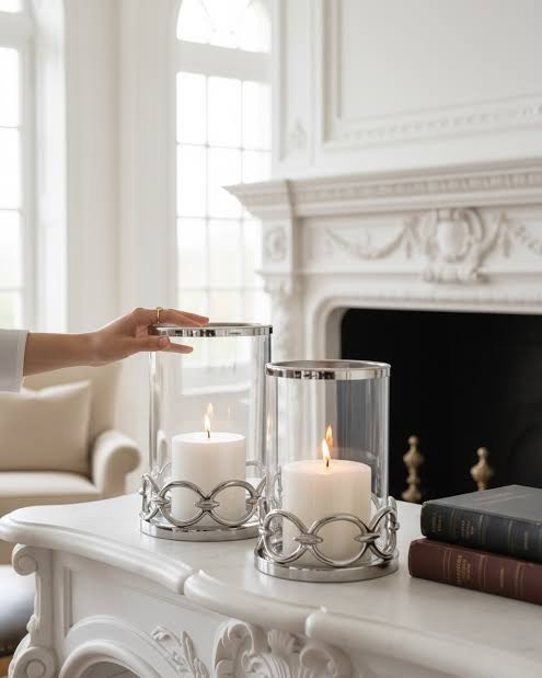 Horse Bit Lanterns- Silver