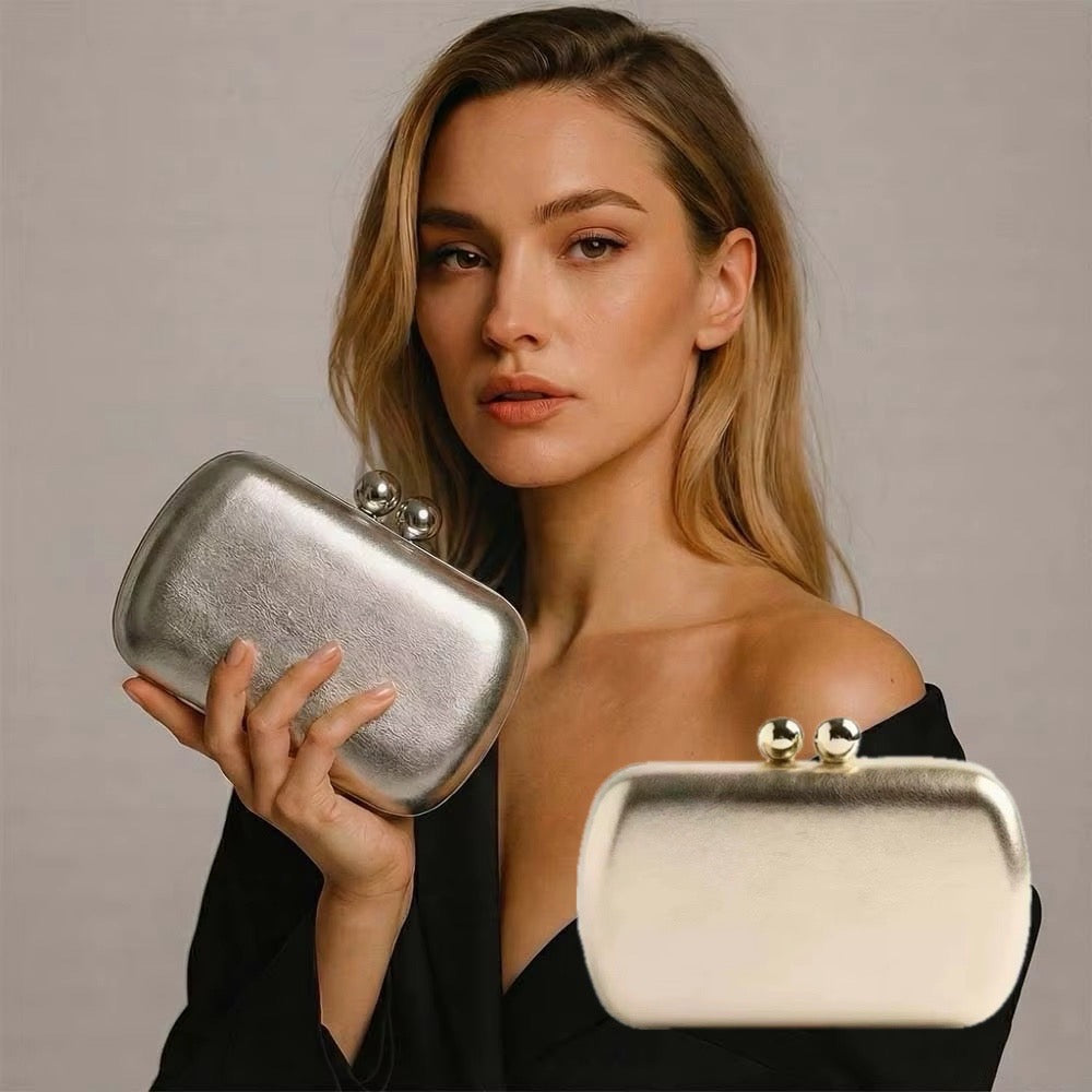 Marietta Clutch Gold or Silver