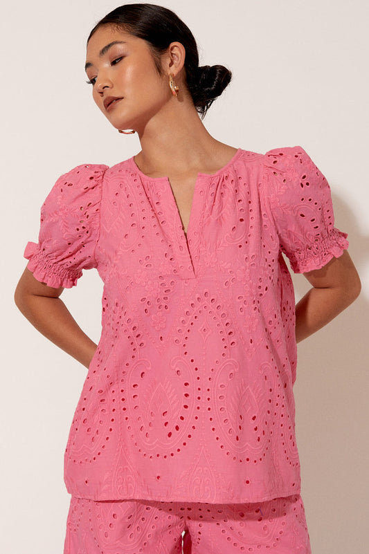 AMITY DECO BRODERIE TOP (PINK)
