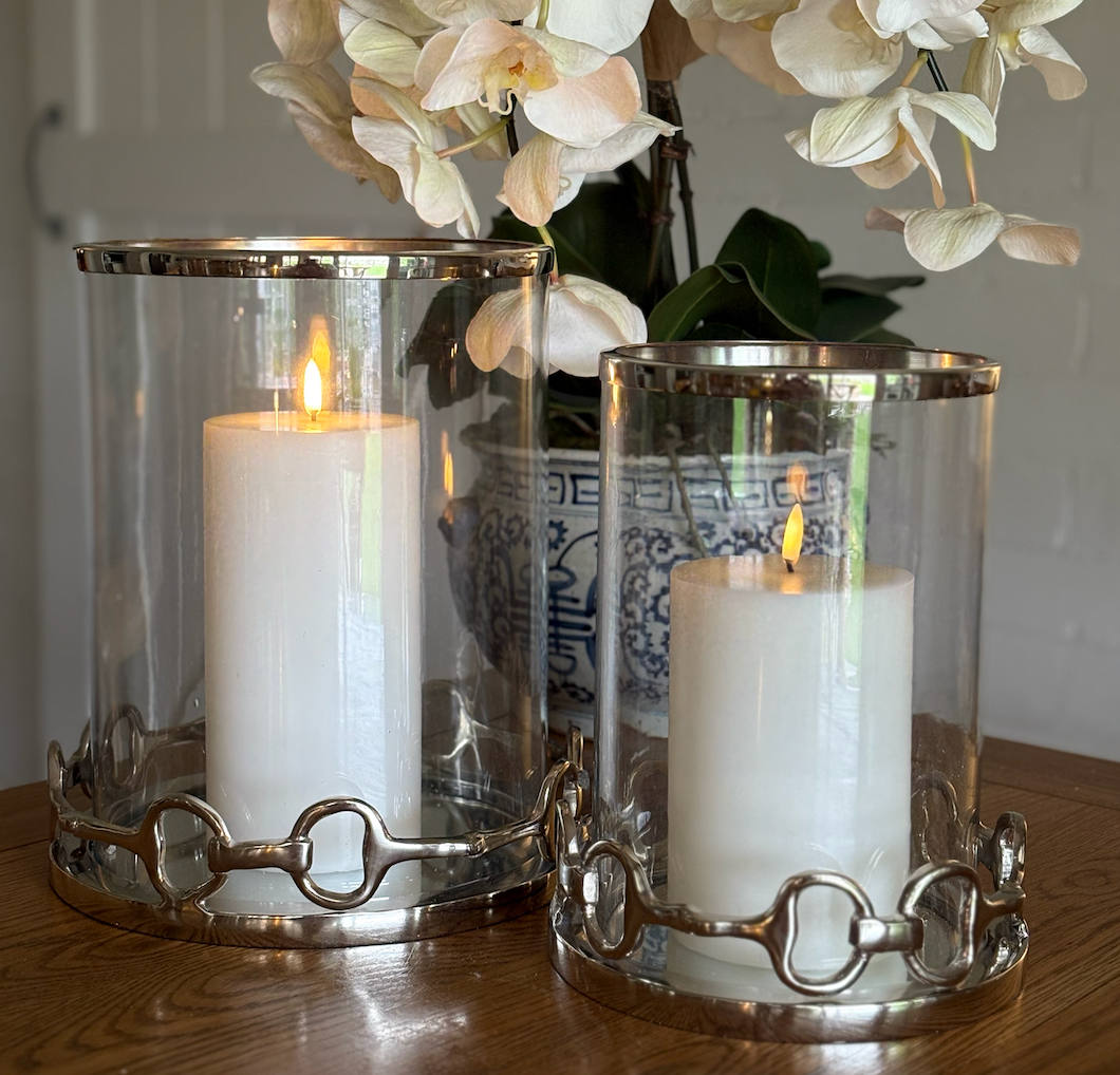Horse Bit Lanterns- Silver