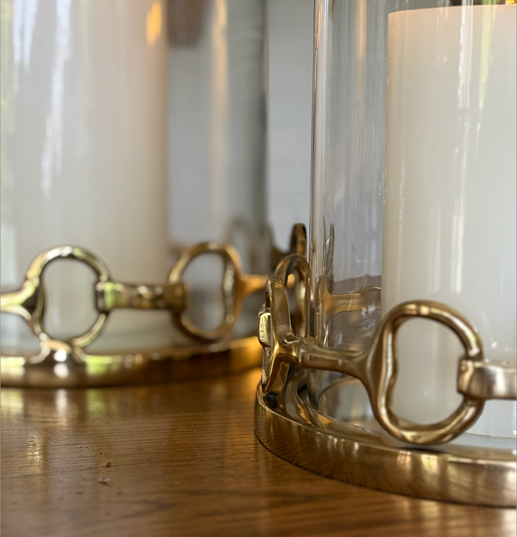 Horse Bit Lanterns- Gold