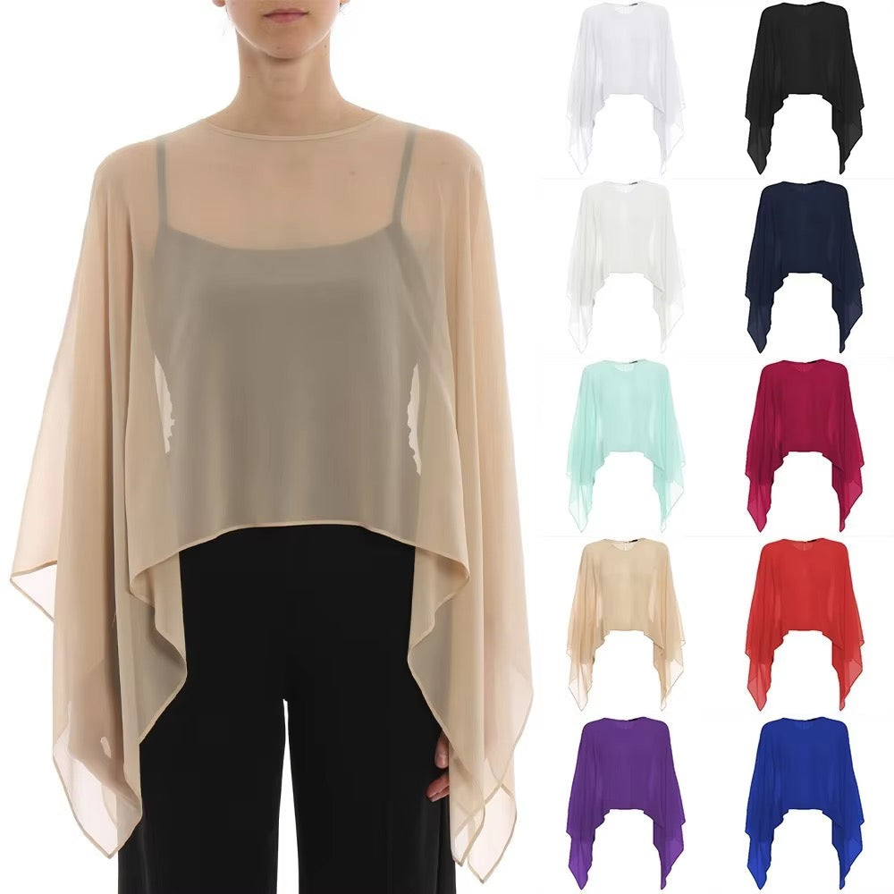 Chiffon Cape- Asst Colors