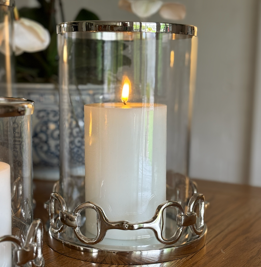 Horse Bit Lanterns- Silver